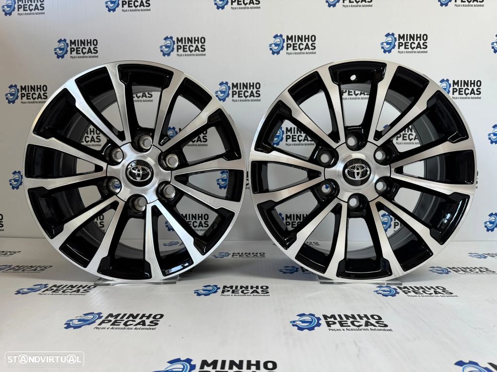 Jantes Look Toyota Hilux em 17 (6x139.7) Preto e Polido - 1