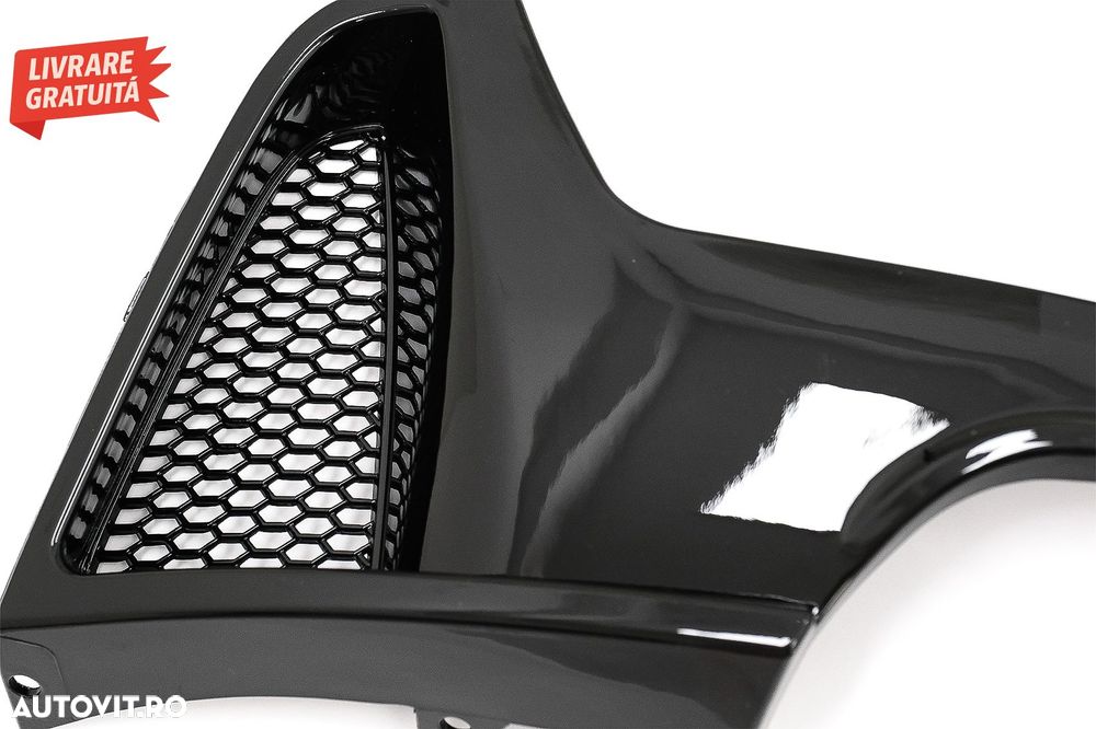 Difuzor Bara Spate Evacuare Dubla BMW Seria 4 F32 F33 F36 (2013-2019) Negru Lucios- livrare gratuita - 6