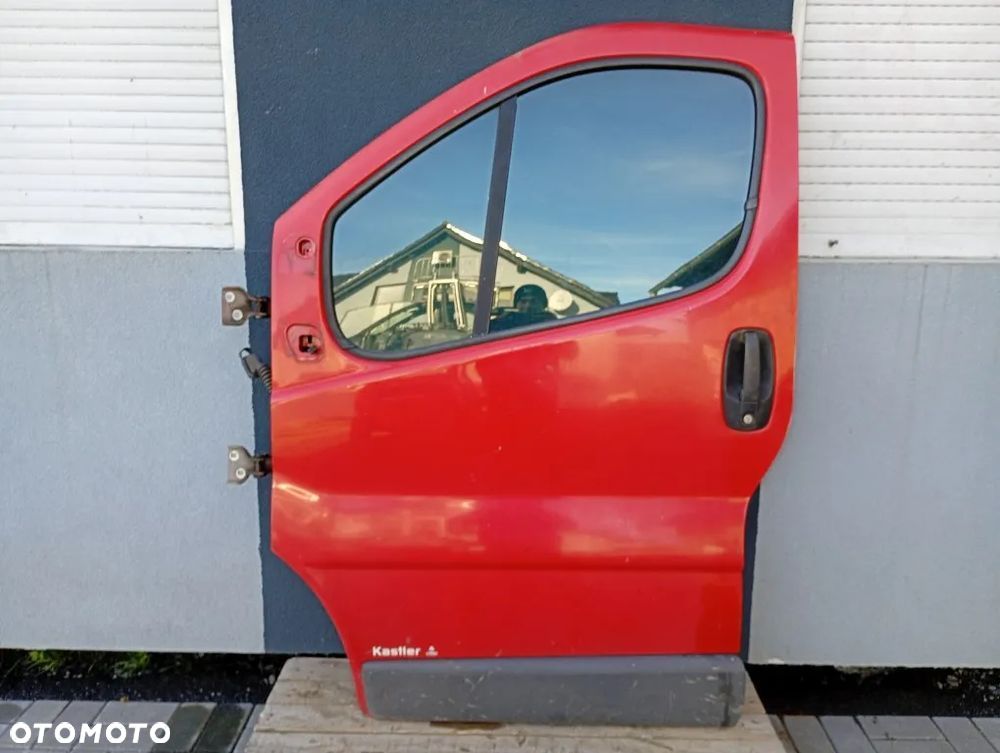 drzwi przednie lewe przód kompletne czerwone opel vivaro a trafic ii primastar 2001-2014 - 1