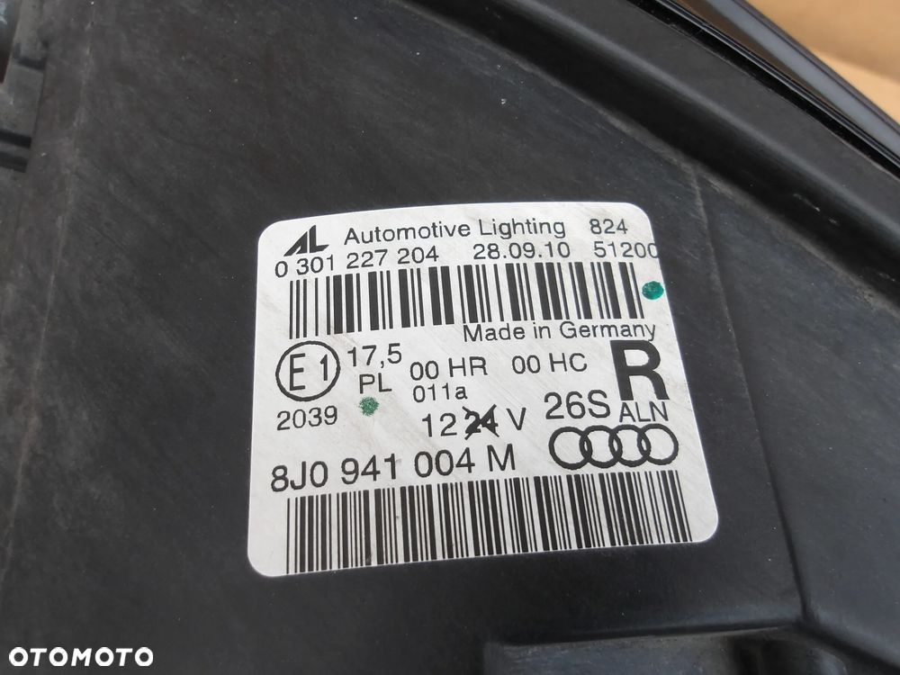LAMPA ZWYKLA PRAWY PRZOD AUDI TT 8J0941004M - 15