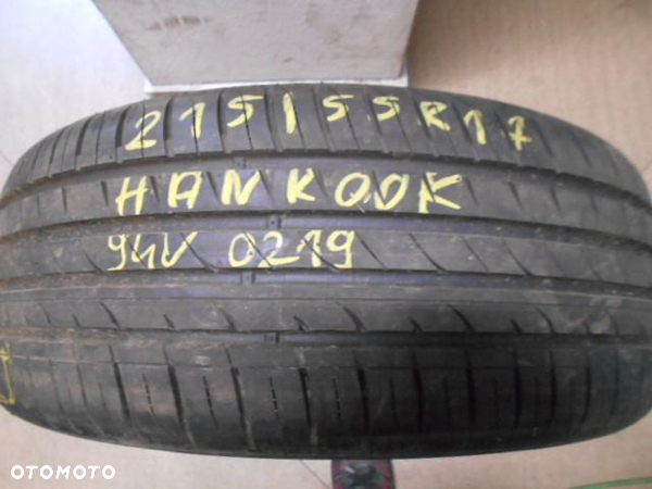 Opona pojedyńcza 215/55r17 hankook ventus prime 2 7,9mm lato sealguard 0219
