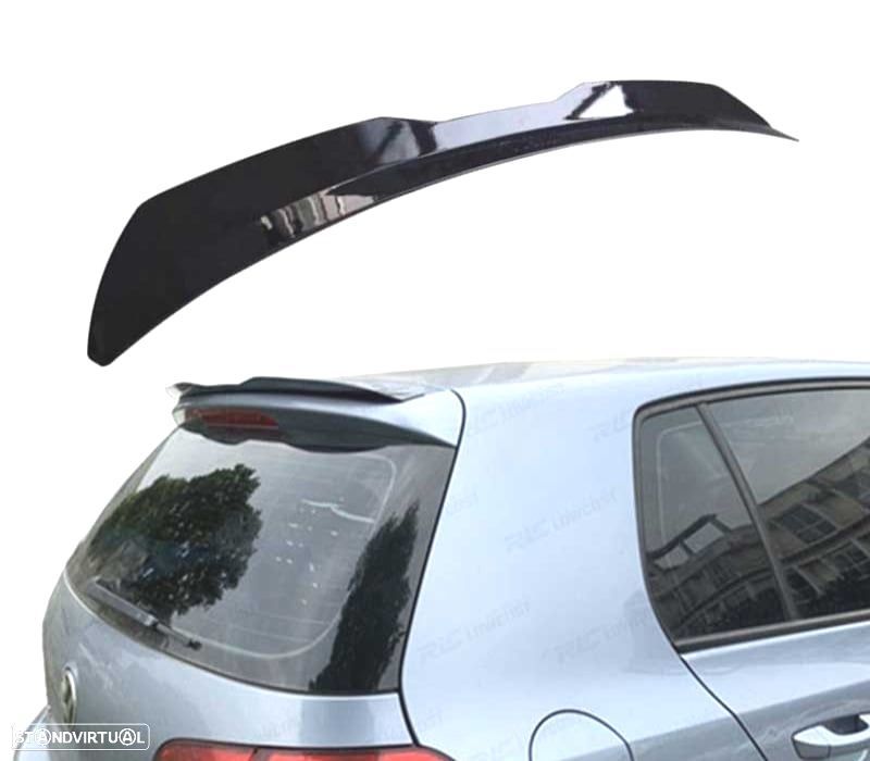 AILERON SPOILER TRASEIRO VOLKSWAGEN VW GOLF 7 GTI GTD R 12-17 PRETO BRILHANTE - 1