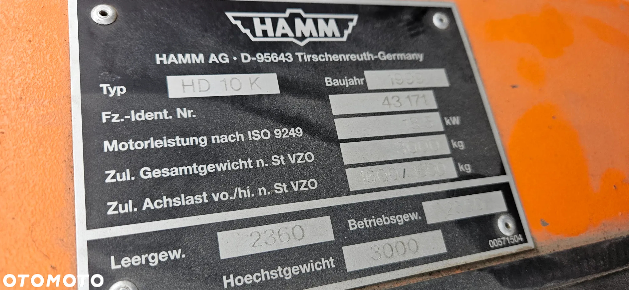 Hamm HD 10K waga 2400kg guma stal - 10