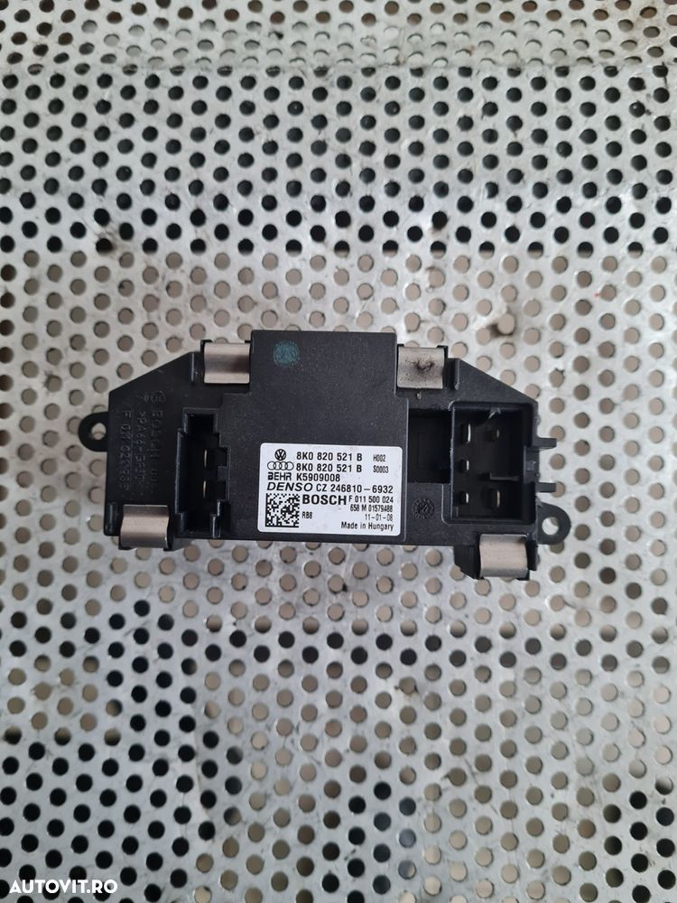 Rezistenta Trepte Aeroterma Bord Ventilator Habitaclu Audi A4 B8 A5 8T An 2007-2008-2009-2010-2011-2012-2013-2014-2015 Cod 8K0820521B Dezmembrez Audi A5 8T 2.7 Tdi Euro 5 Motor CGKA Cutie Automata MMW Bixenon Volan Stanga - Dezmembrari Arad - 4
