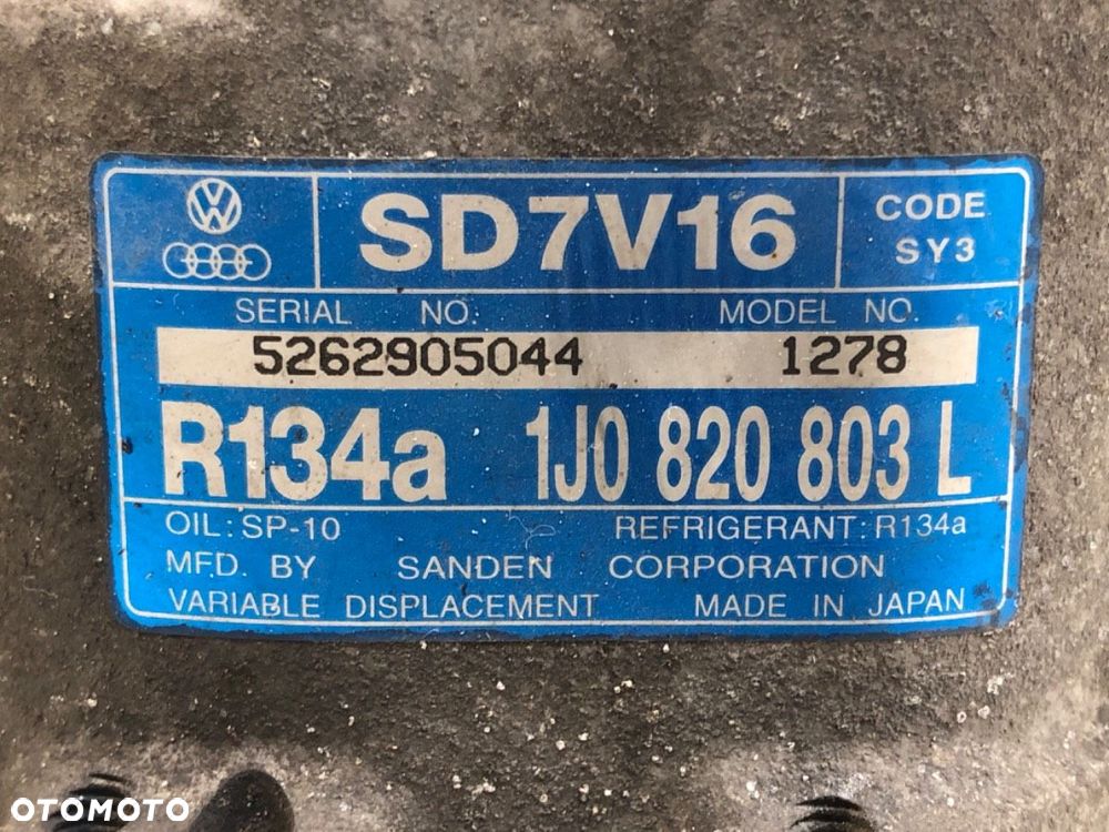 SPRĘŻARKA KLIMATYZACJI - 249.00 PLN - SKODA OCTAVIA I (1U2) 1996 - 2010 1.6 75 kW [102 KM] benzyna - 4