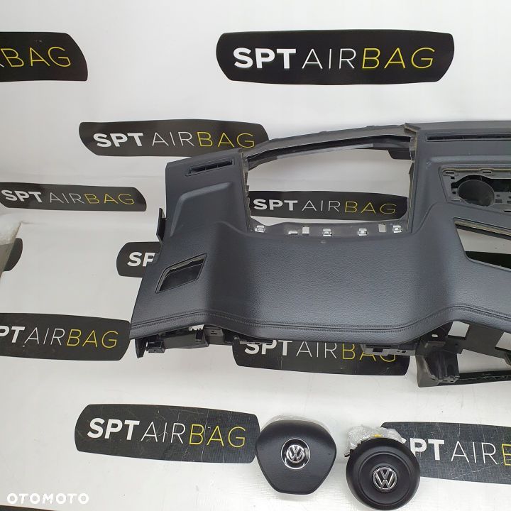 VW TOUAREG III 3 DESKA ROZDZIELCZA KONSOLA KOKPIT PULPIT PODUSZKI AIRBAG AIR BAG PASY KIT SET - 2