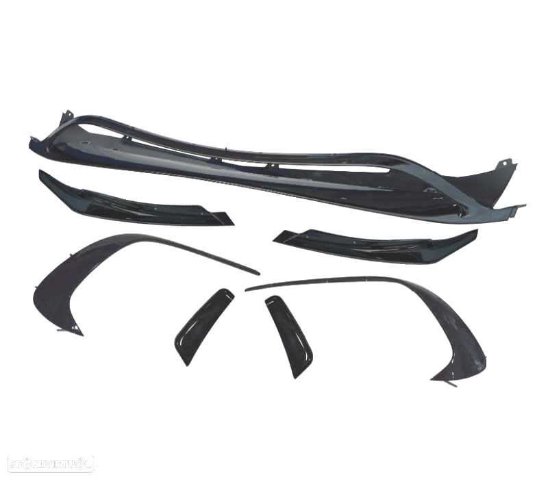 SPOILER LIP FRONTAL MERCEDES W176 LOOK AMG A45 16-18 PRETO BRILHANTE - 3