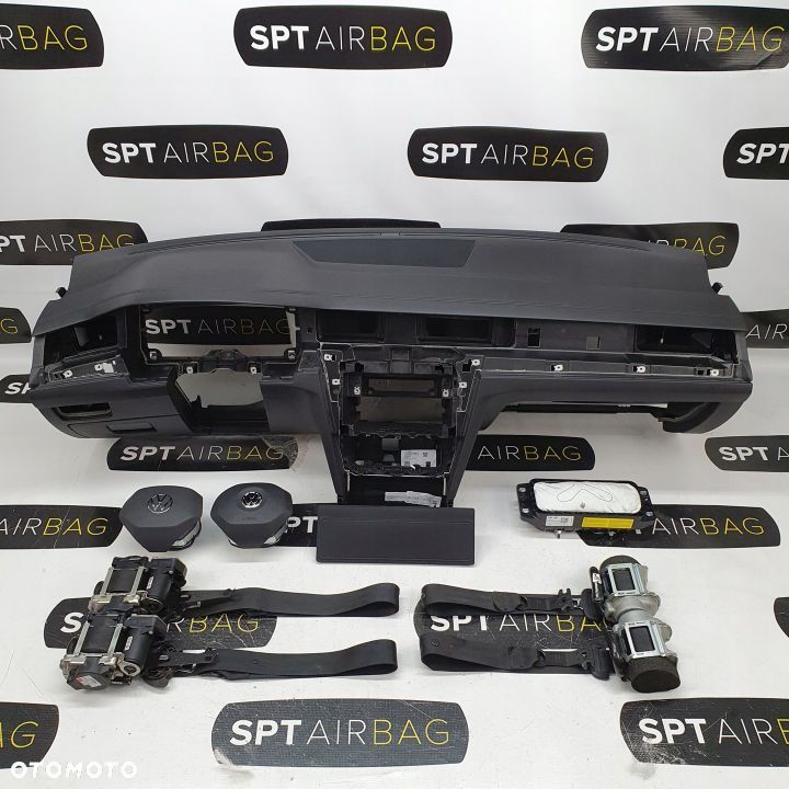 VW PASSAT B8 LIFT DESKA ROZDZIELCZA KONSOLA KOKPIT PULPIT PODUSZKI AIRBAG AIR BAG PASY KIT SET - 1