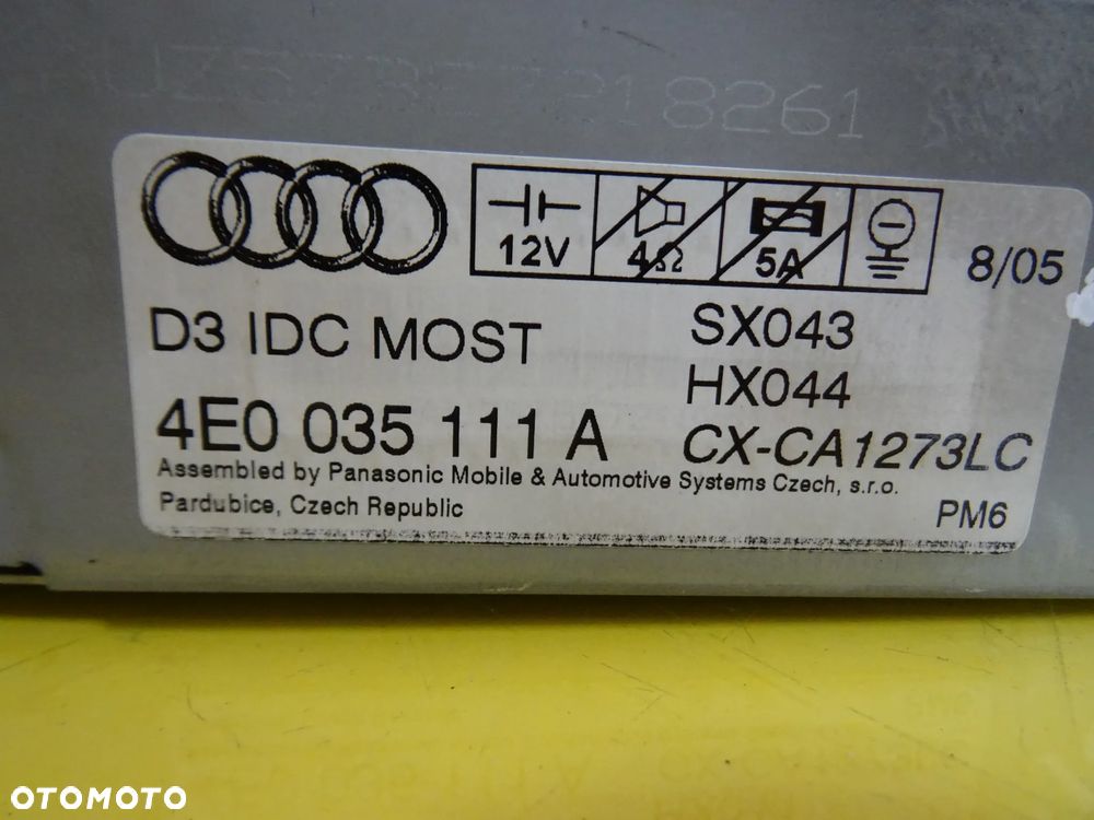 ZMIENIARKA CD AUDI A6 C6 4E0035111A NR148 - 6