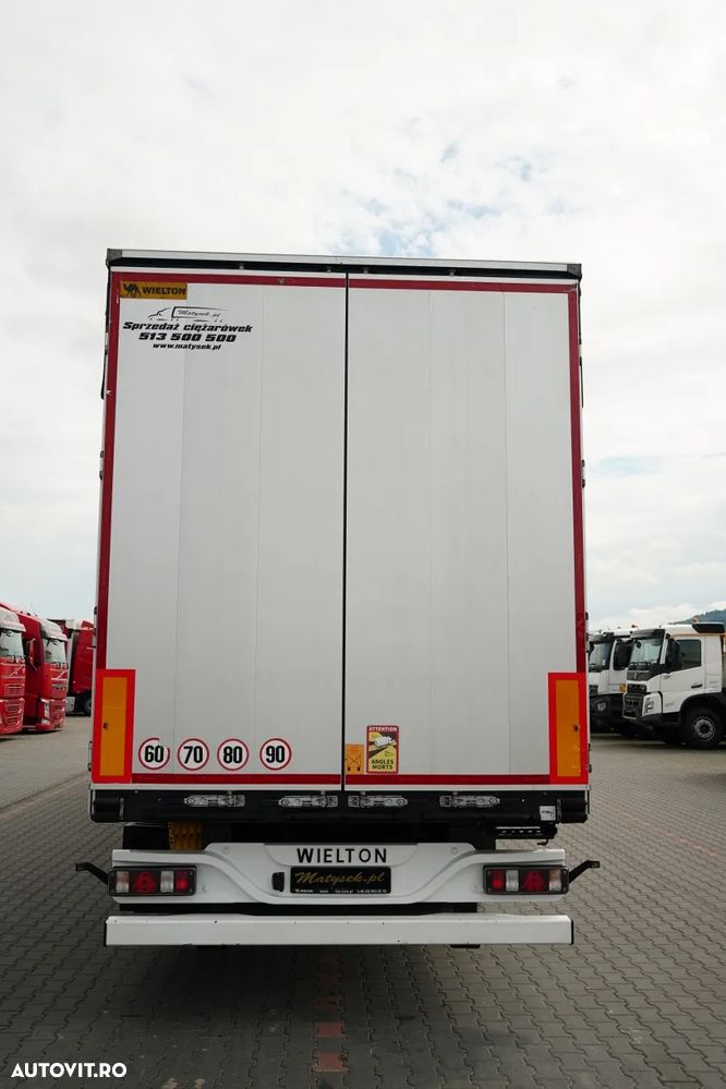 Wielton REMORCA  CU CORTINĂ / REMORCA 9 M / REMORCA CU ROTILE / ACOPERIȘ RIDICAT / ANVELOPE NOI / AXĂ RIDICATĂ - 12
