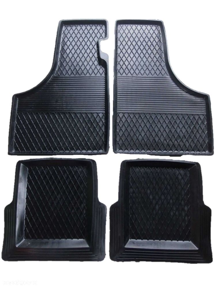 Dywaniki Gumowe Wycieraczki Fiat 126p Bis FL Elegant Dopasowane - 6