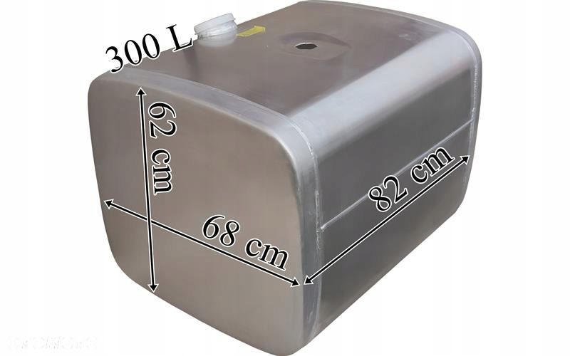 zbiornik paliwa man 300l 800x620x680 aluminiowy 1 otwór - 2