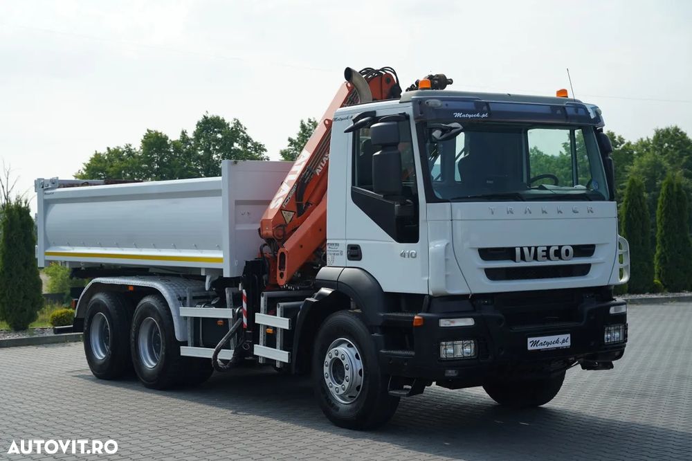 Iveco TRAKKER 410 / 6X4 / 2 PAGINI ATLAS 125.2 BASCULATOR + HDS / HYDROBRAD / ROTATOR / MANUAL / EURO 5 EEV / - 15