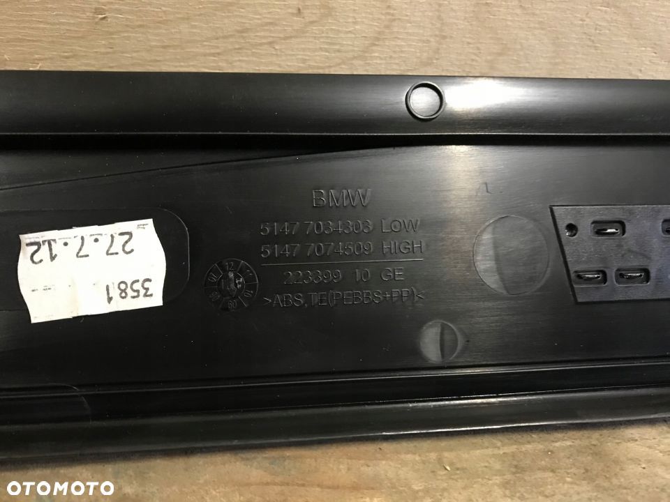 BMW E60 NOWY LISTWA PROGOWA NAKŁADKA PRAWY PRZÓD - 5