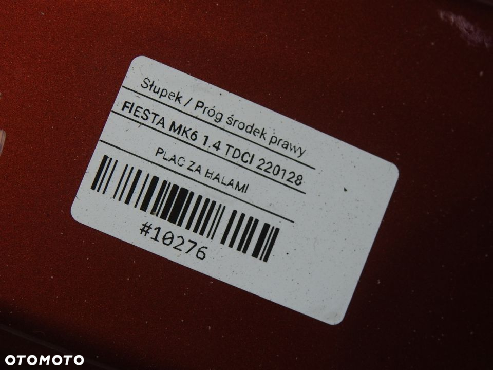 PRÓG SŁUPEK PRAWY TYŁ T9 FORD FIESTA MK7 - 9