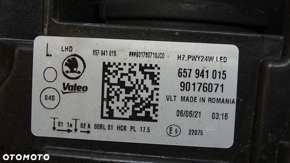 LAMPA LEWA PRZEDNIA LED SKODA SCALA   657941015 - 5