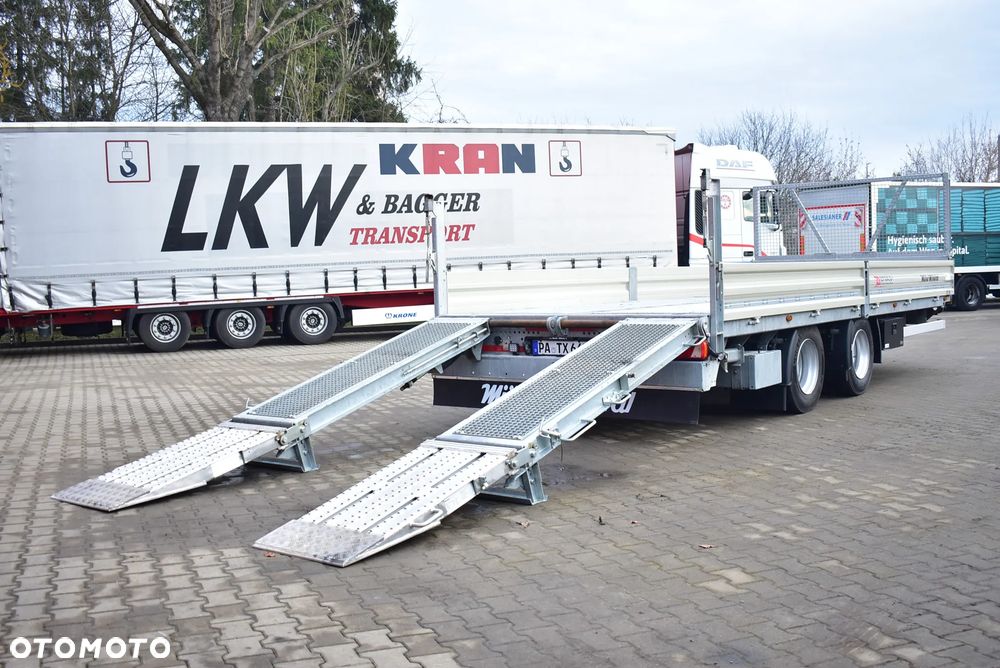 Müller-Mitteltal Przyczepa niskopodwoziowa/ Tandem/ do transportu maszyn budowlanych, kontenerów/ DMC : 18.000 KG/ Najazdy/ Sprowadzona z Niemiec / Jak nowa ! - 10