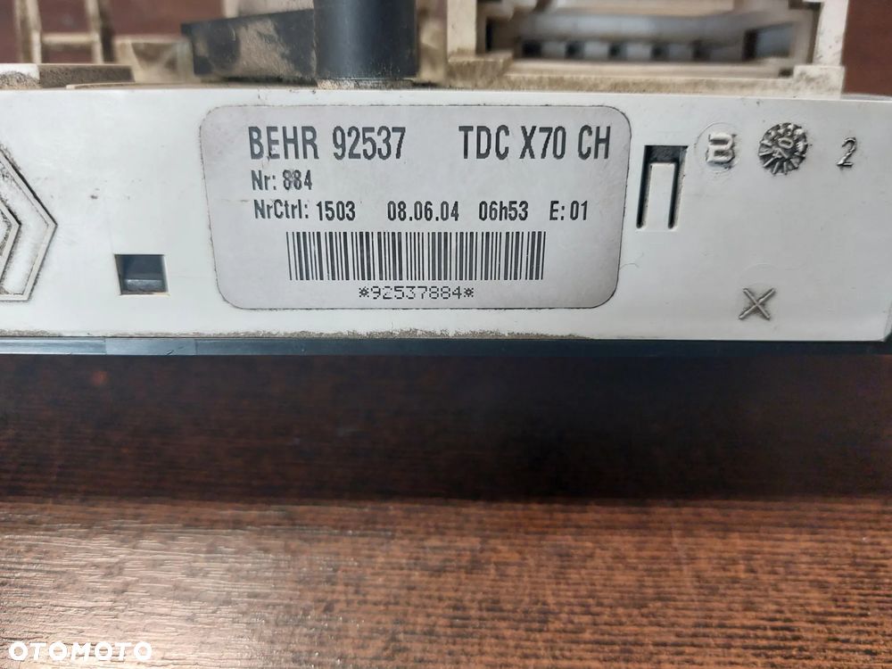 Panel nawiewu Renault Master 2 BEHR 92537 - 2