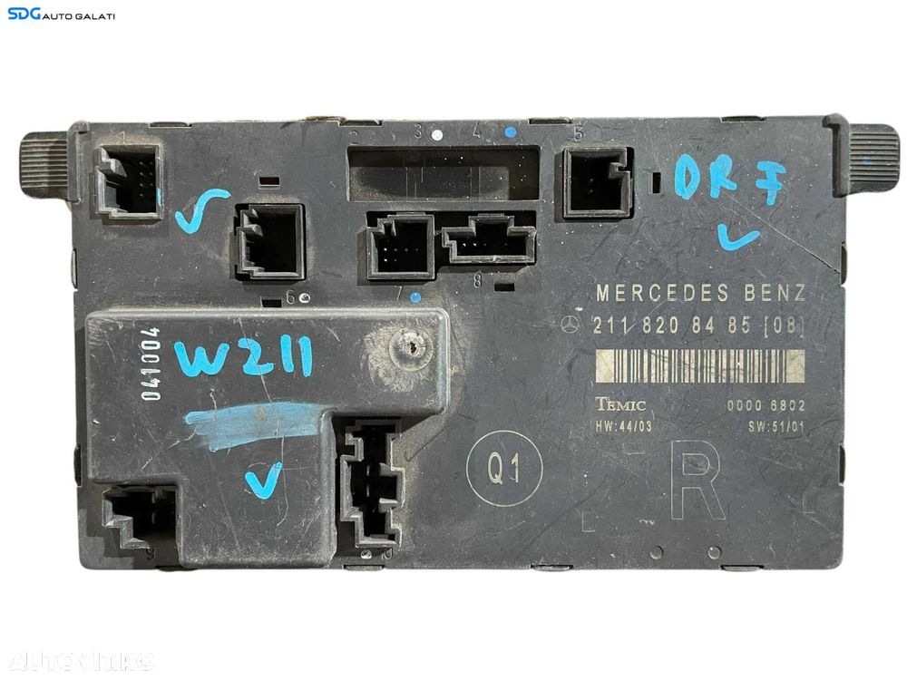 Unitate Modul Calculator Control Confort Usa Portiera Dreapta Fata Mercedes Clasa E Class W211 2002 - 2009 Cod 2118208485 A2118208485 [LR0432] - 1