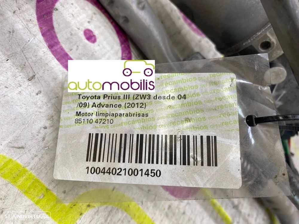 Limpa Vidros TOYOTA PRIUS (_W3_) 1.8 Hybrid Ref. 8511047210 - NO. 340027 - 4