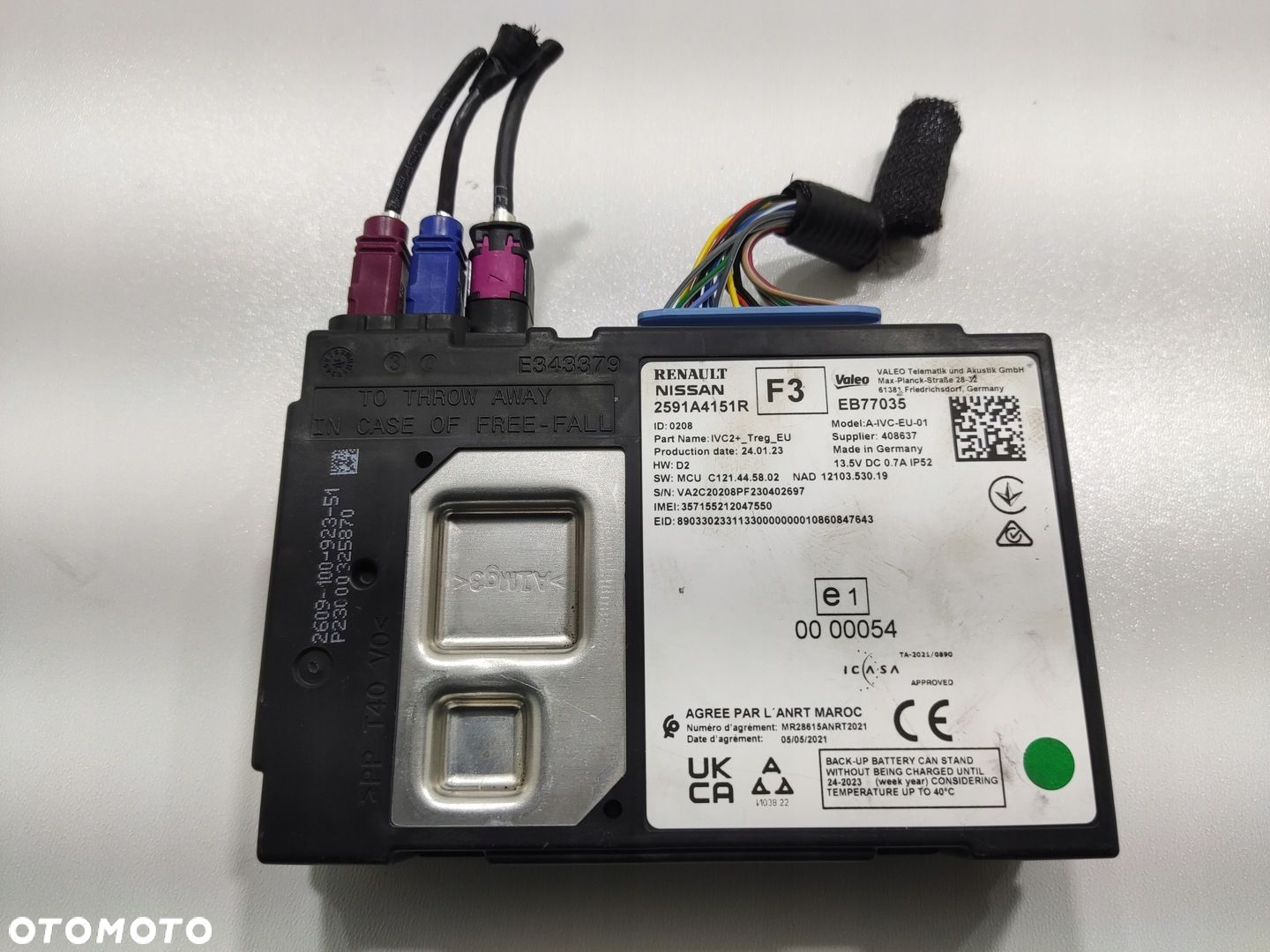 MODUŁ STEROWNIK ŁĄCZNOŚCI RENAULT AUSTRAL 2022-2025 2591A4151R - 3