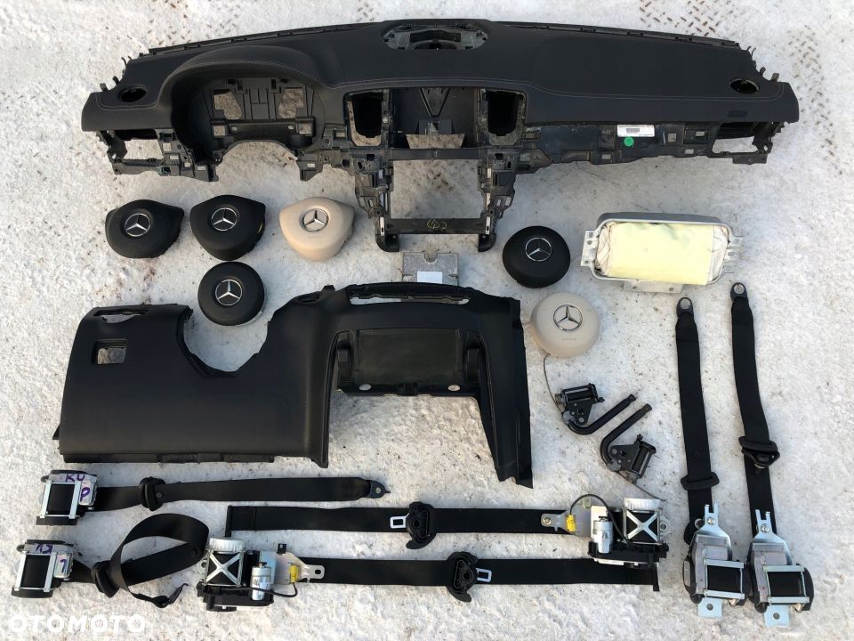 MERCEDES GLS X166 DESKA KONSOLA AIRBAG PASY SKÓRA - 1