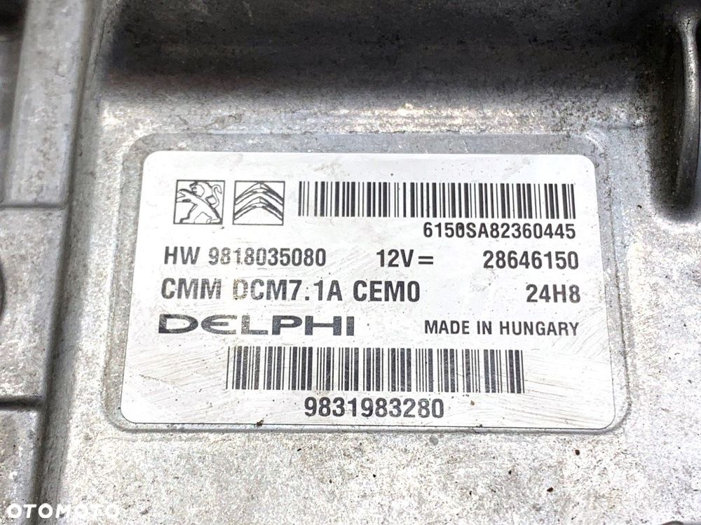 KOMPUTER SILNIKA  PEUGEOT 508 II (FB_, FH_, F3_) 2018 - 2022 2.0 BlueHDI 180 (FHEHZR, FHEHZN) 130 kW - 7
