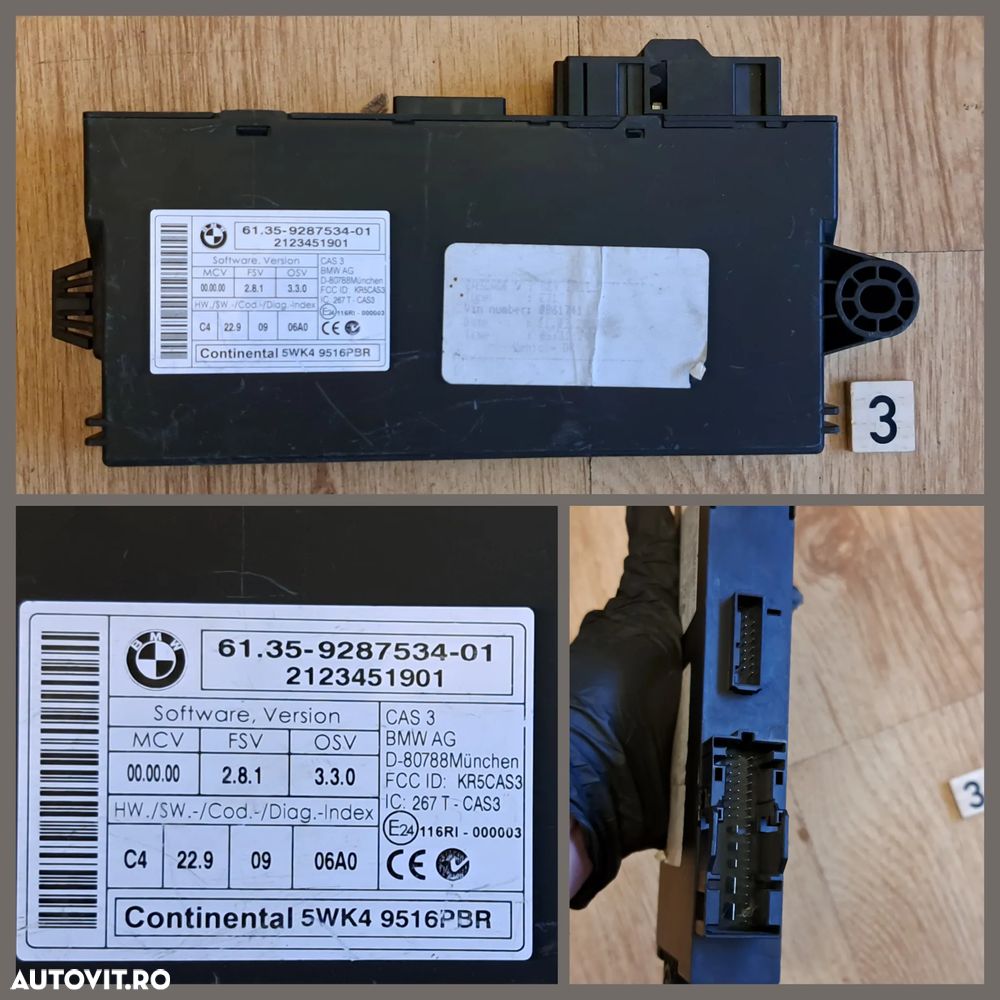 Calculator modul telefon modul valvetronic VVT modul CAS 3 modul lumini ventilator amplificator sunet originale BMW E60+LCI E61+LCI E63+LCI E65 E66 E53 E70 M F86 F16 - 5