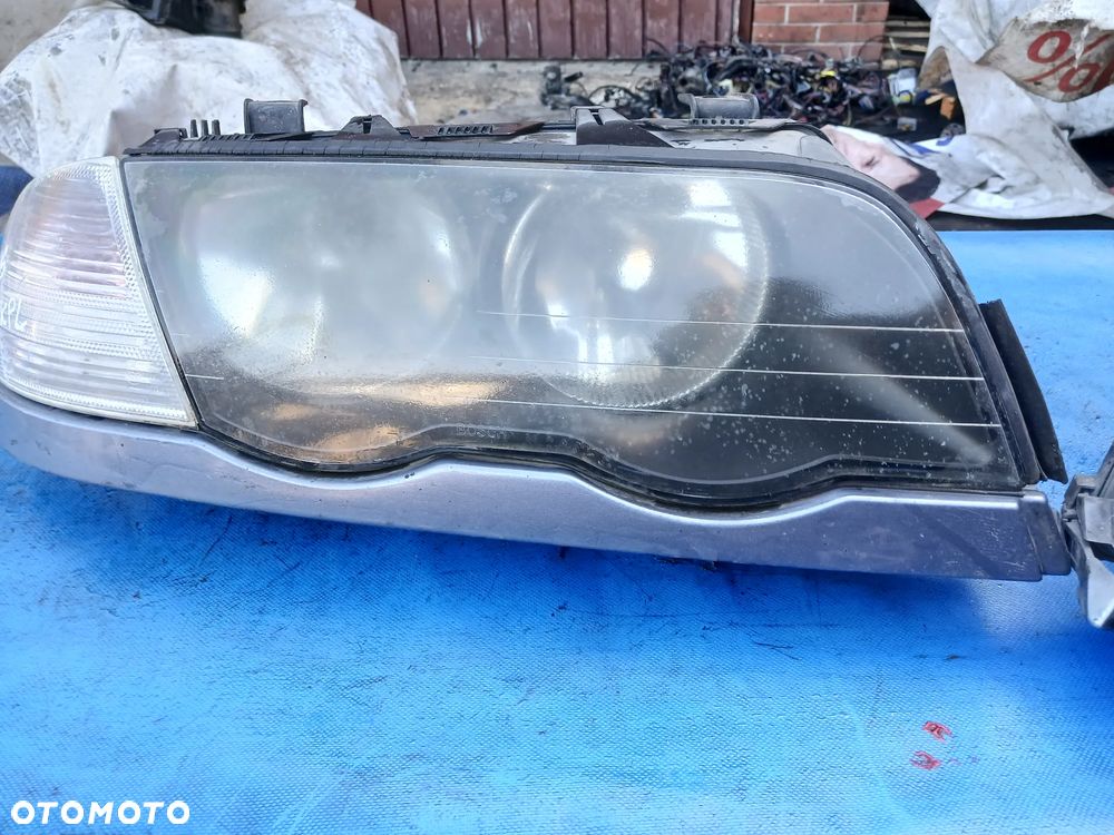 Maska 372/5 Srebrna lampa prawa lewa Pas przedni chłodnice BMW E46 2.0d 136KM przedlift - 6