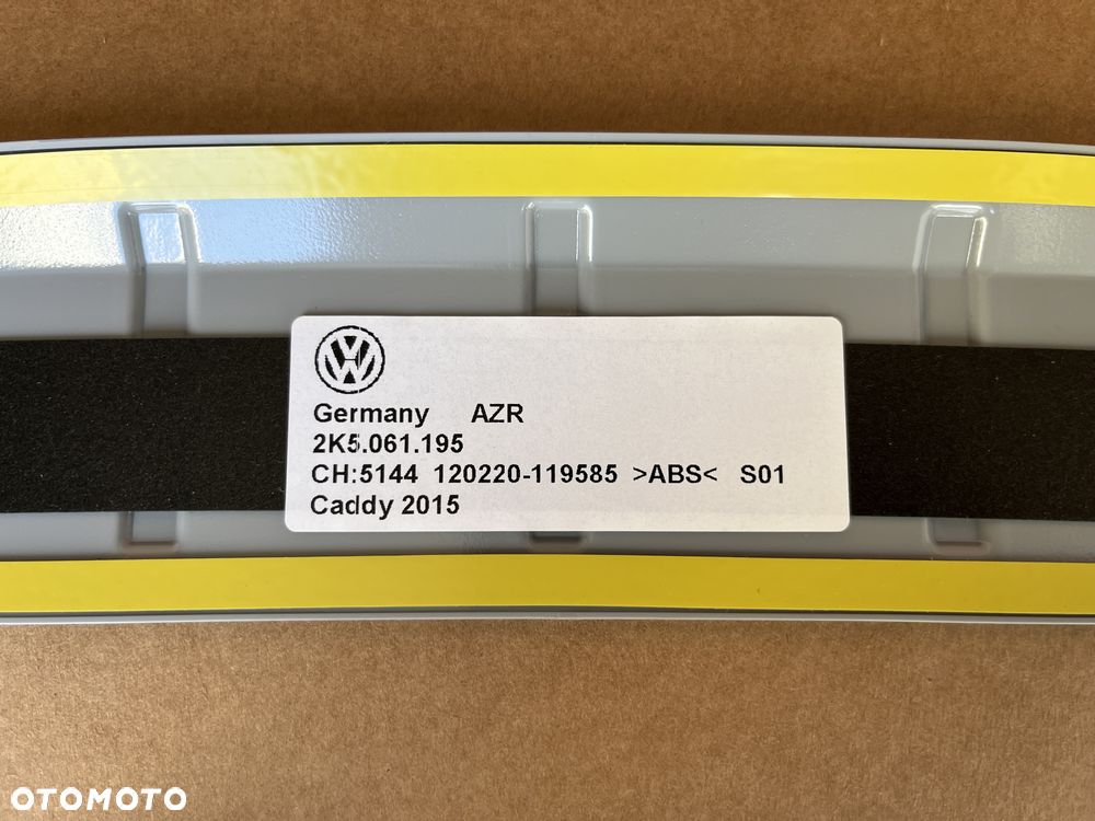 LISTWA OCHRONNA ZDERZAKA TYŁ VW CADDY 2015-2019 2K5061195 LISTWA NA ZDERZAK LISTWA OZDOBNA - 5