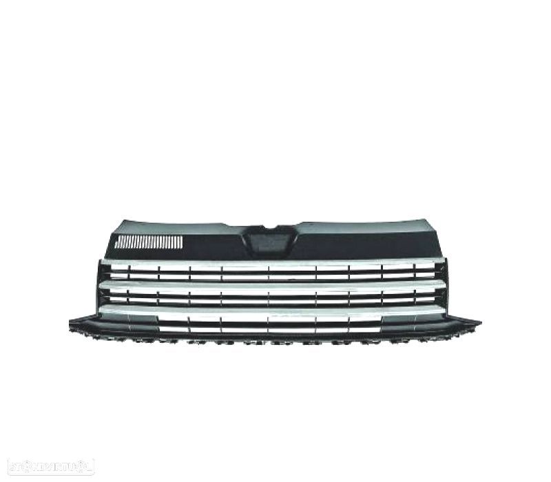 GRELHA FRONTAL VOLKSWAGEN VW T6 MULTIVAN CARAVELLE 15-19 PRETO CROMADO - 2