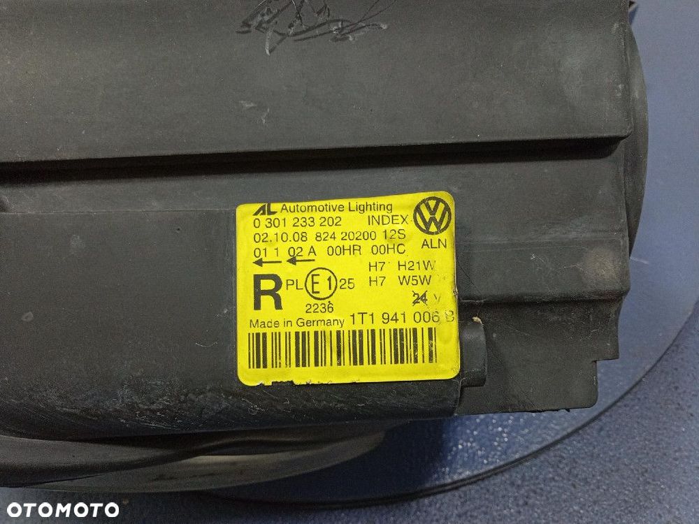 VW TOURAN I 1T LIFT 07- REFLEKTOR PRAWY LAMPA EU 1T1941006B - 7