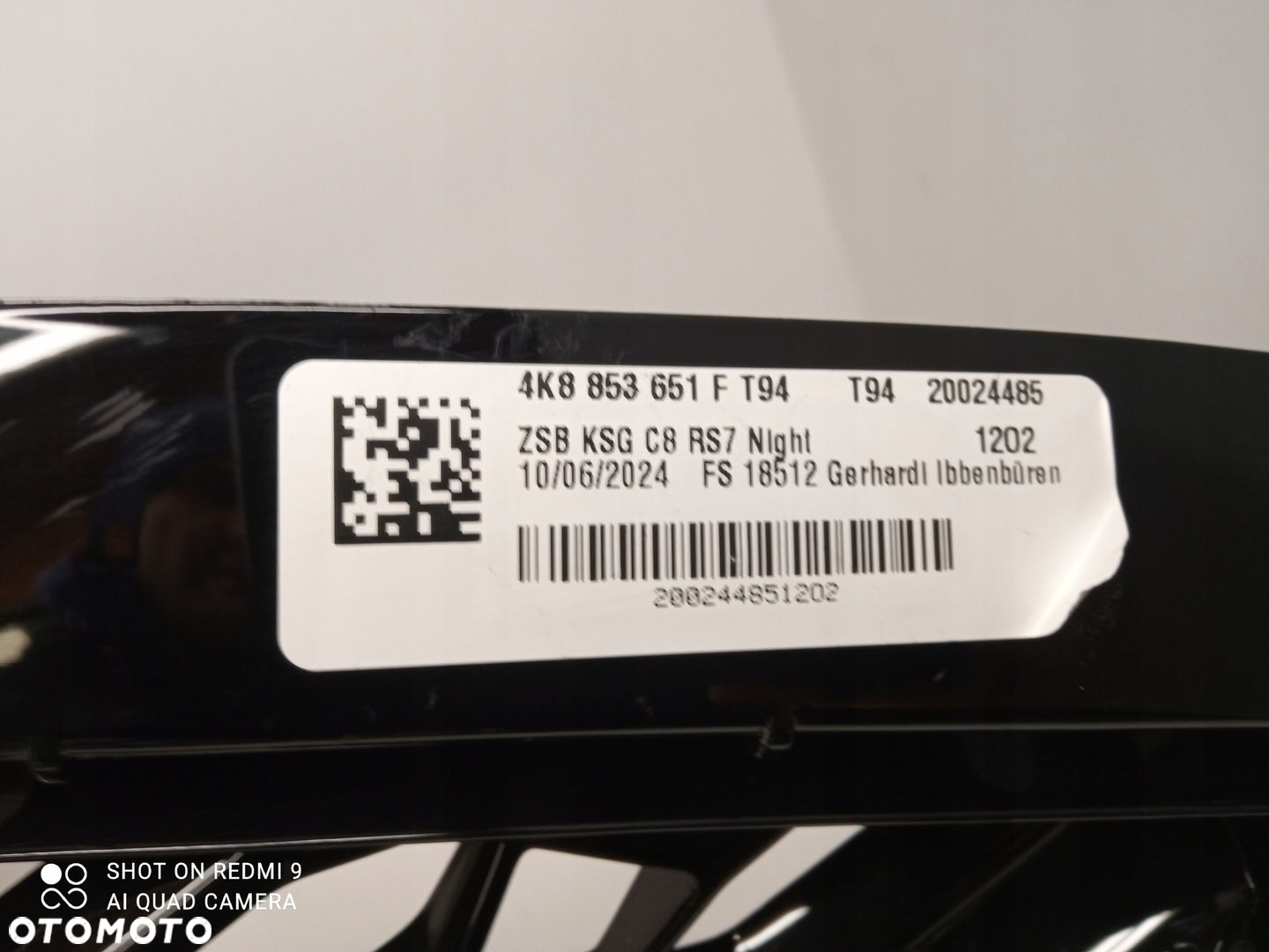 GRILL ZDERZAKA AUDI RS6 RS7 C8 4K8853651F - 10