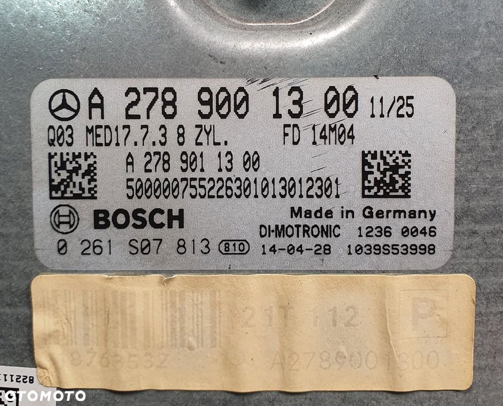 STEROWNIK SILNIKA MERCEDES W207 4.7 V8 A2789001300 - 4