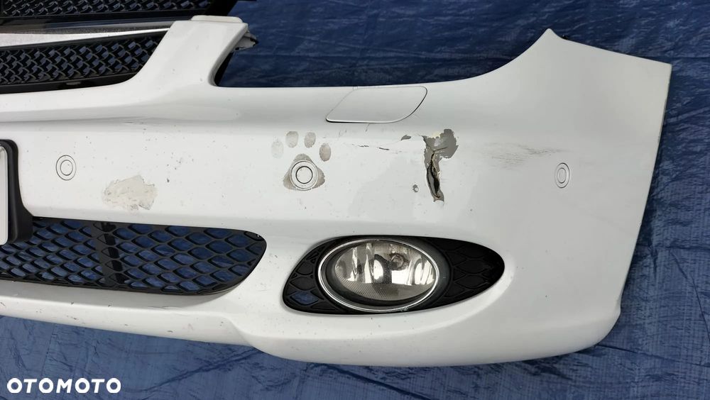 ZDERZAK PRZÓD PRZEDNI KOMPLETNY BIAŁY AKRYL MERCEDES CLS W219 C219 - 4