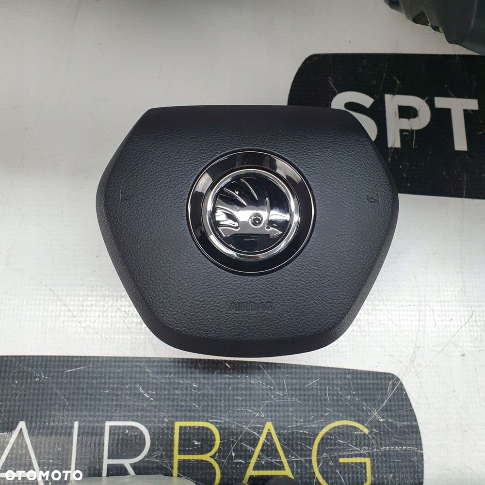 SKODA OCTAVIA IV 4 DESKA ROZDZIELCZA KONSOLA KOKPIT PULPIT PODUSZKI AIRBAG AIR BAG PASY KIT SET - 6