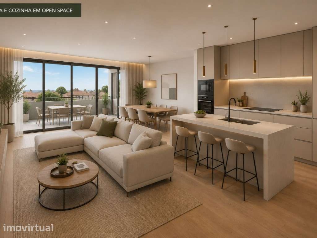 Apartamento T2 num segundo andar com suite, closet, varandas e chur... - Grande imagem: 2/6