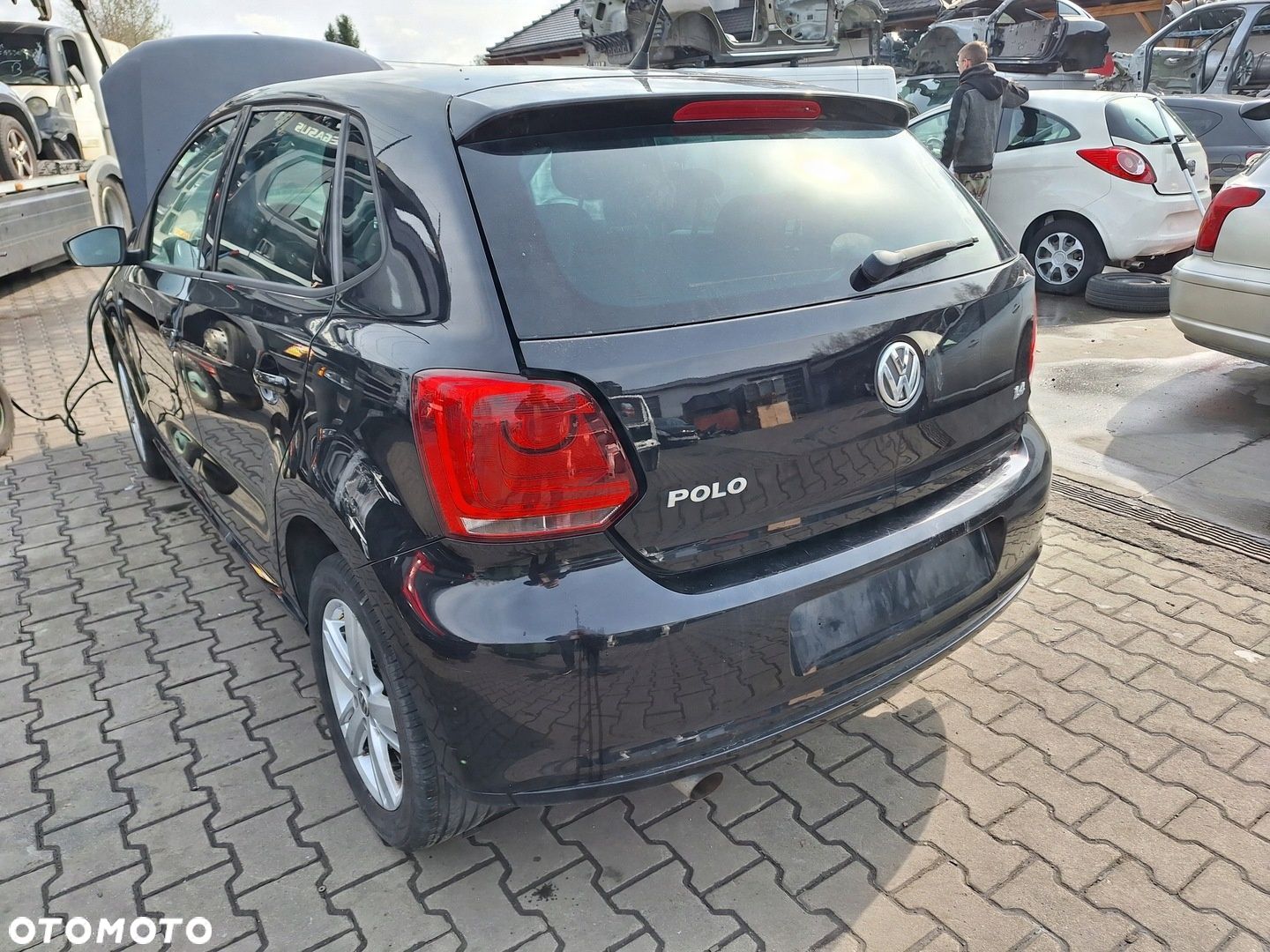 VOLKSWAGEN VW POLO 5 V 6R 09-14 CZARNY ZDERZAK TYŁ LC9X - 1