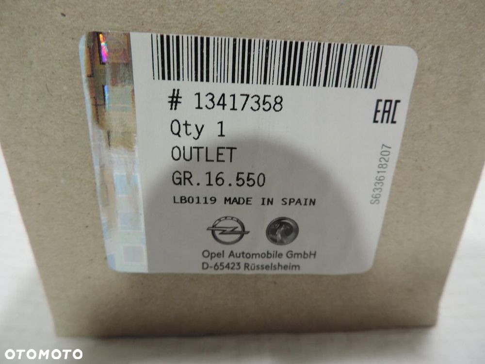 OPEL CORSA D KRATKA NAWIEWU 13417358 NOWA ORYGINAŁ - 6