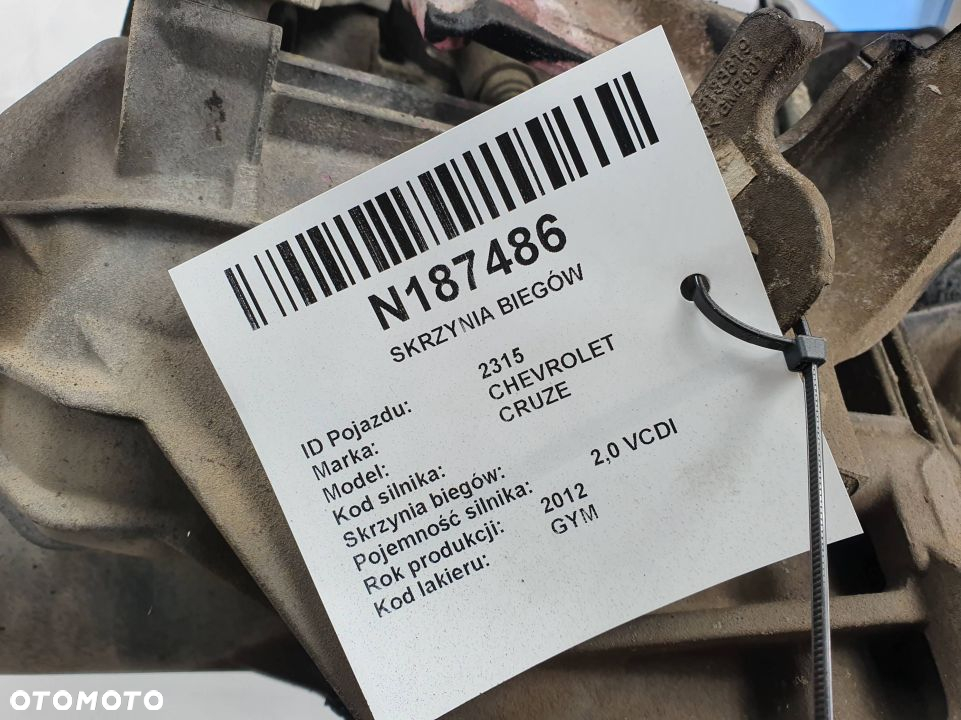 SKRZYNIA BIEGÓW CHEVROLET CRUZE 2.0 VCDI - 2