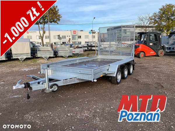 Niewiadów | 450X190X18 | DMC 3,5T | R14C | K4035 | Z RAMPĄ NAJAZDOWĄ | DO PRZEWOZU MASZYN I POJAZDÓW 3 OSIOWA | RATY | LEASING |