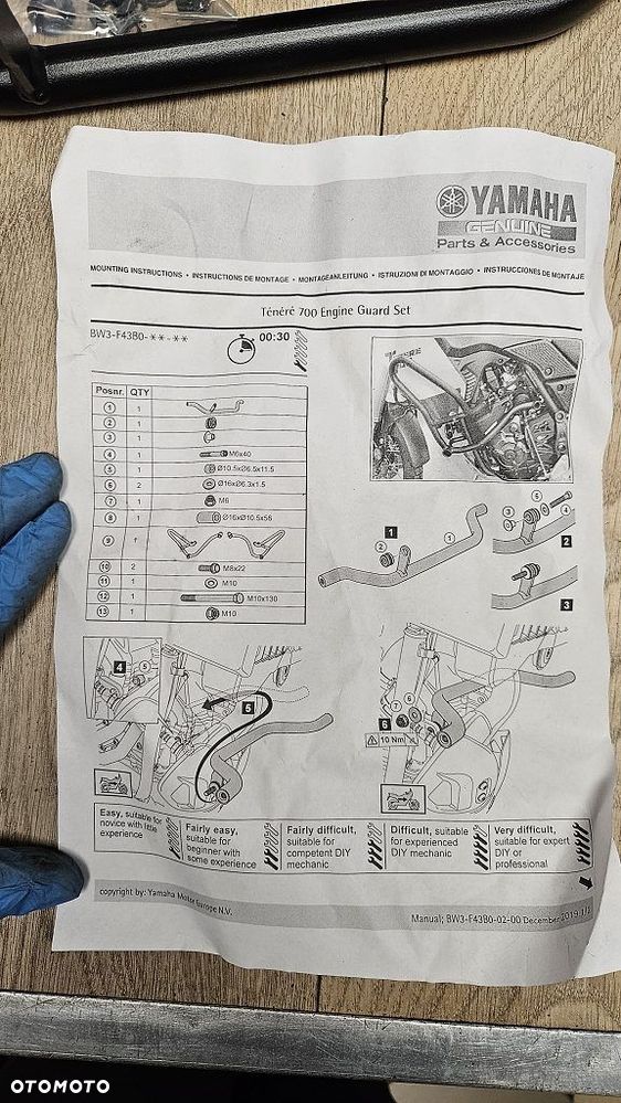 Oryginalne gmole Yamaha Tenere 700 Engine Guard  BW3-F43B0-02-00 - 13