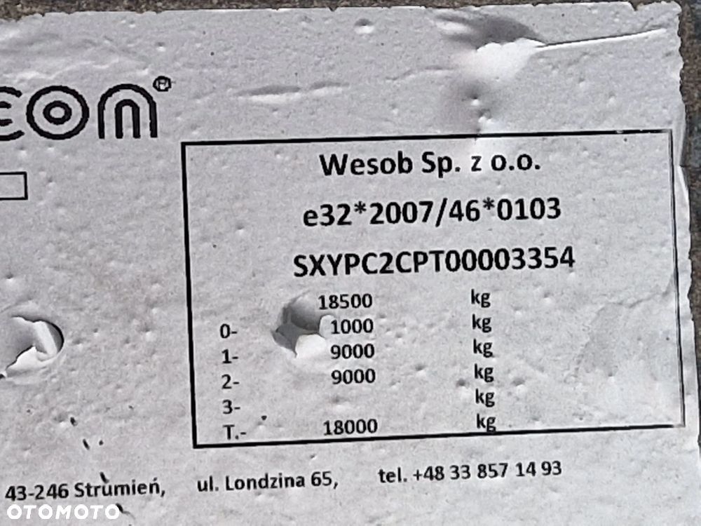 Wecon FIRANKA / 7,70m / ZAWIESIE POD WÓZEK / TANDEM / IDEALNY STAN / 2021r - 27