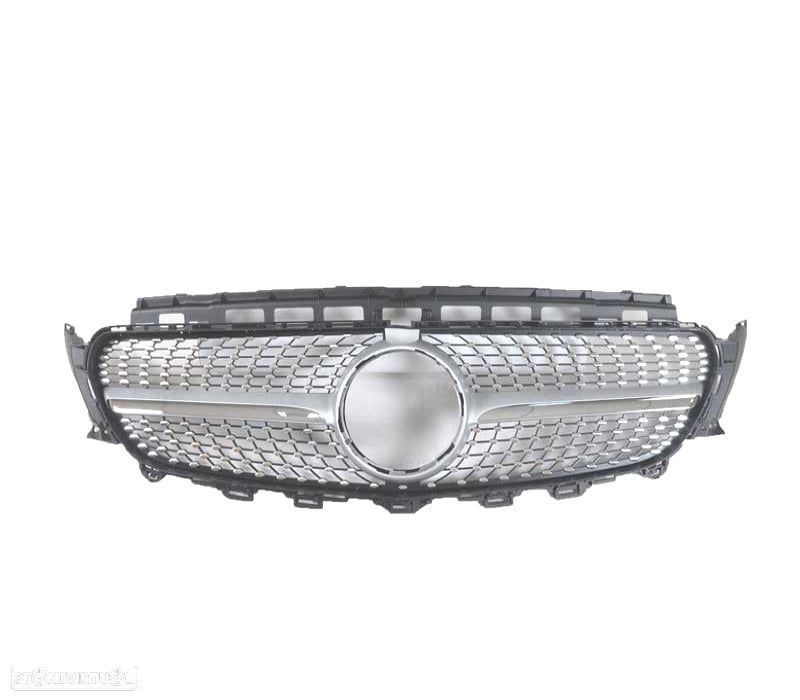 GRELHA DIANTEIRA MERCEDES CLASE E W213 AMG 17-20 LOOK DIAMOND PRATEADO - 2