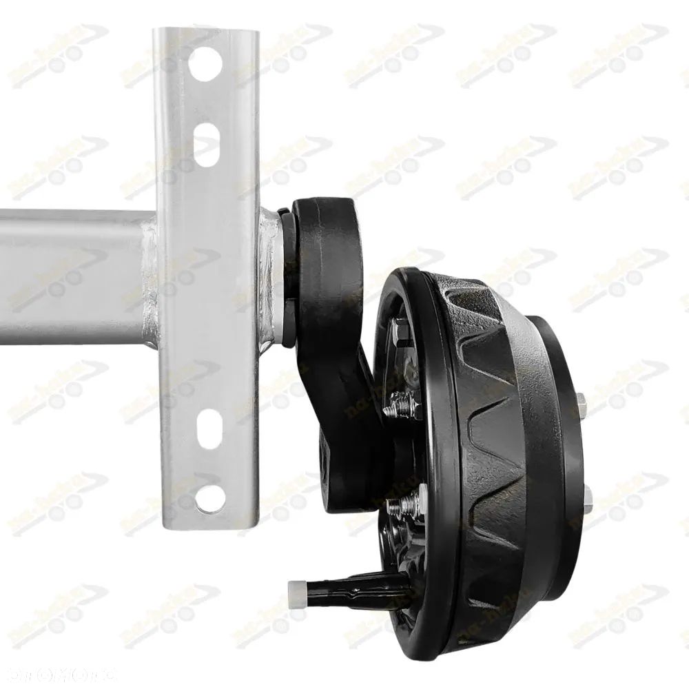 Oś hamowana przyczepy 1800kg 5x112 1800mm zamiennik VGB18 Knott - zestaw: linki + śruby - 4