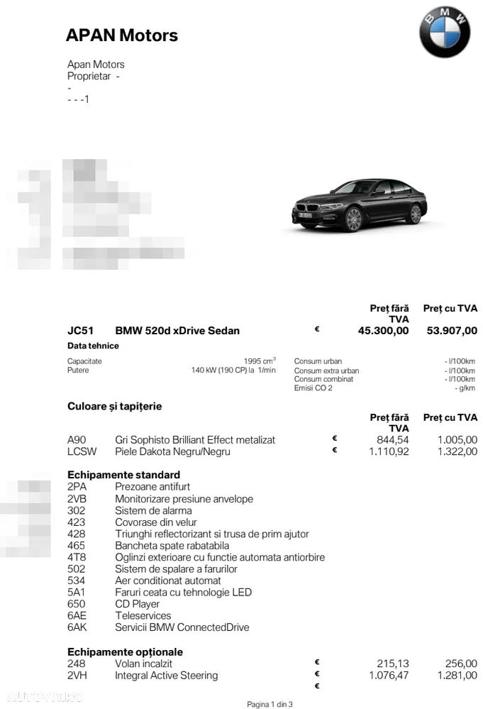 BMW Seria 5 520d xDrive Aut. - 2