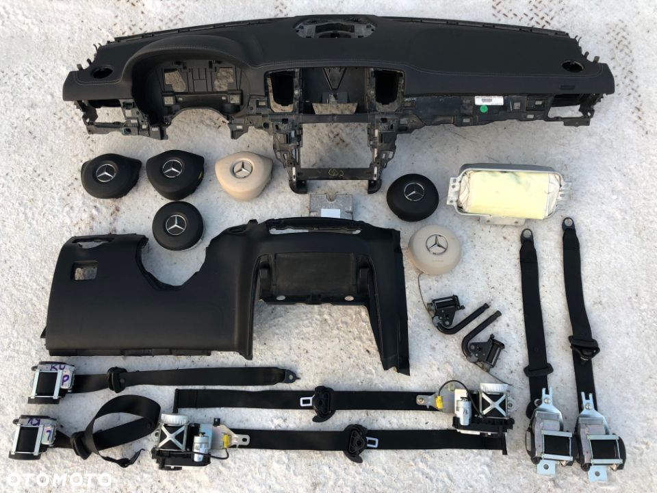 MERCEDES GL ML GLE X166 W166 W292 DESKA KONSOLA PODUSZKA KOLANOWA AIRBAG KOLAN KOLANÓWKA SKÓRA Raz2 - 9