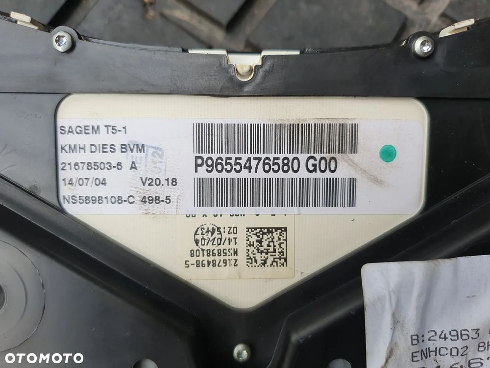 Licznik Obrotomierz 9655476580  Peugeot 307  HDi  EUROPA - 3