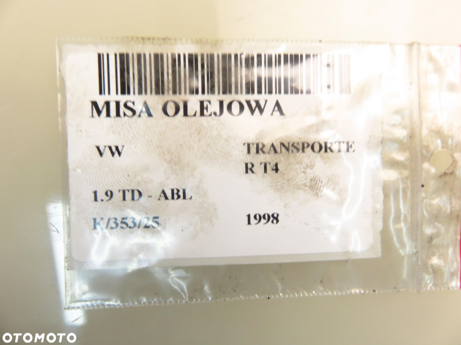MISKA OLEJOWA SMOK POMPA VW T4 1.9 TD 044103601D - 2