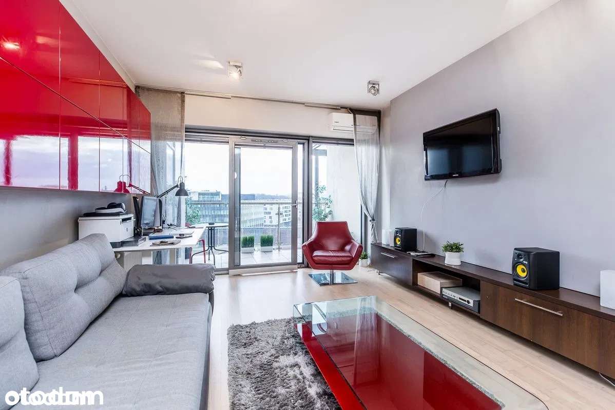 Studio z wydzieloną sypialnią | Panoramiczny widok | Wiślane Tarasy